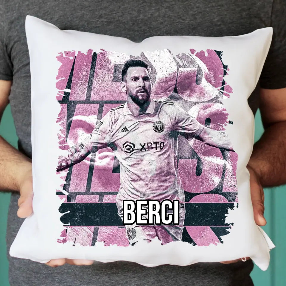 Messi Miami egyedi neves párna