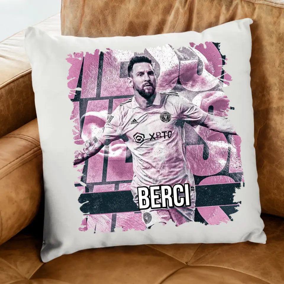 Messi Miami egyedi neves párna