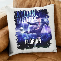 Személyre szabható Kilian Mbappé egyedi neves párna