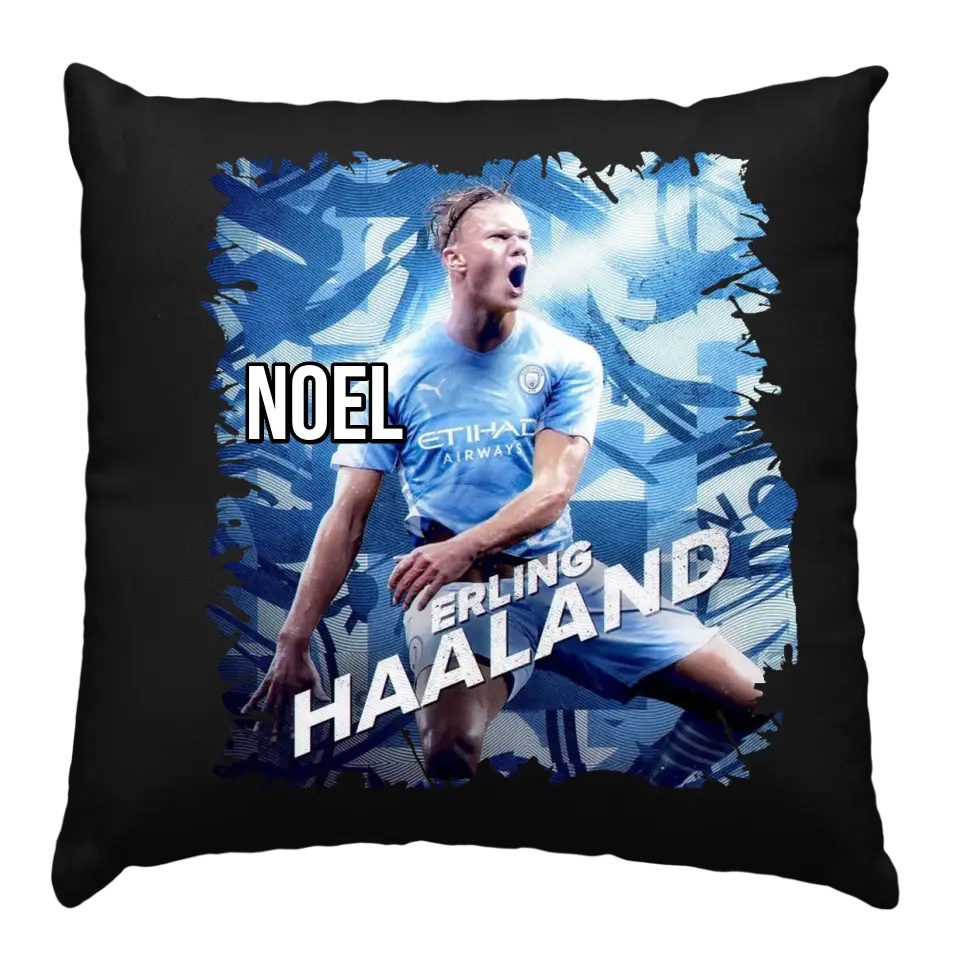 Személyre szabható Erling Haaland egyedi neves párna