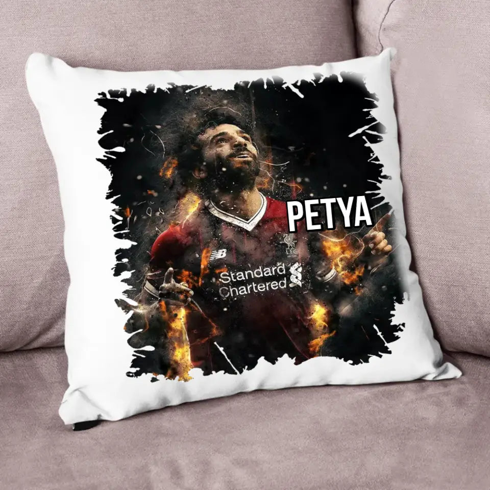 Mohamed Salah egyedi neves párna