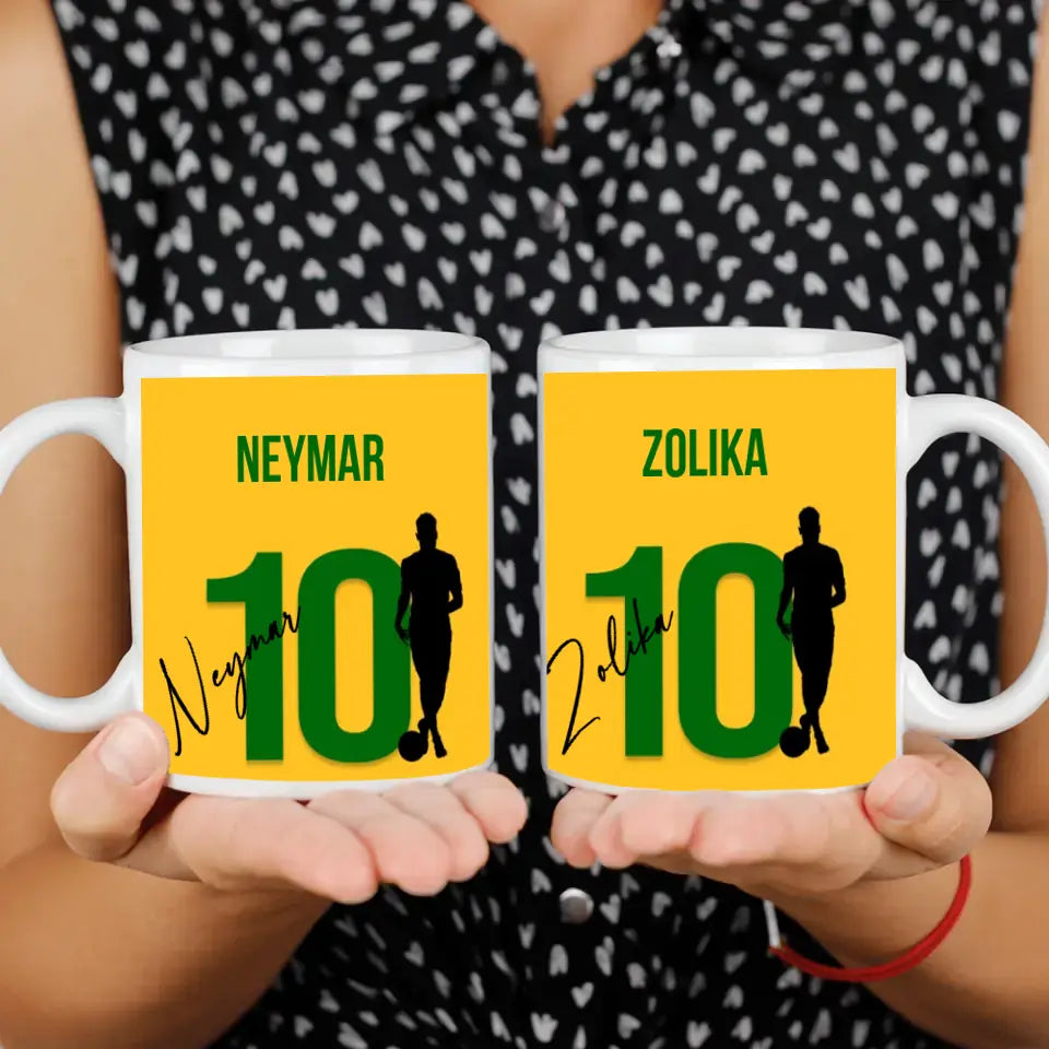 Neymar bögre szerkeszthető feliratokkal