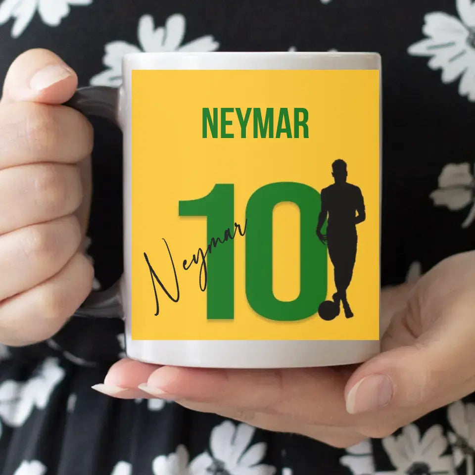 Neymar bögre szerkeszthető feliratokkal