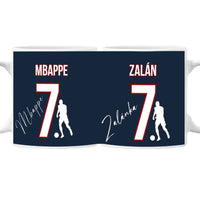 Mbappe bögre szerkeszthető feliratokkal