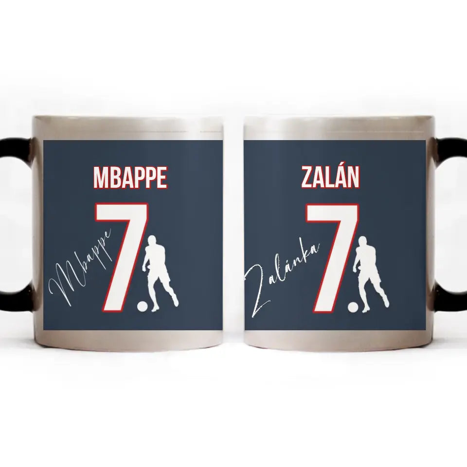 Mbappe bögre szerkeszthető feliratokkal