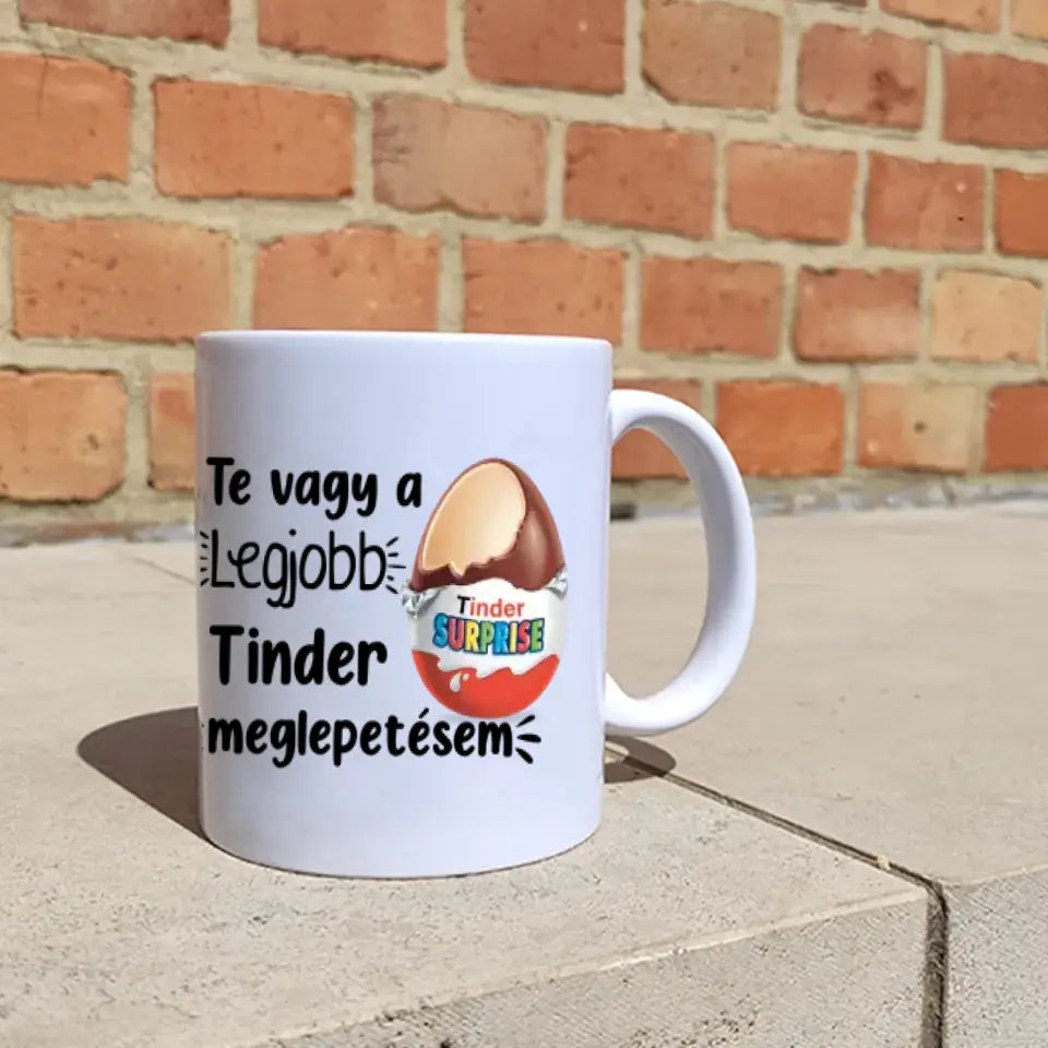 Legjobb tinder meglepetés bögre fényképpel