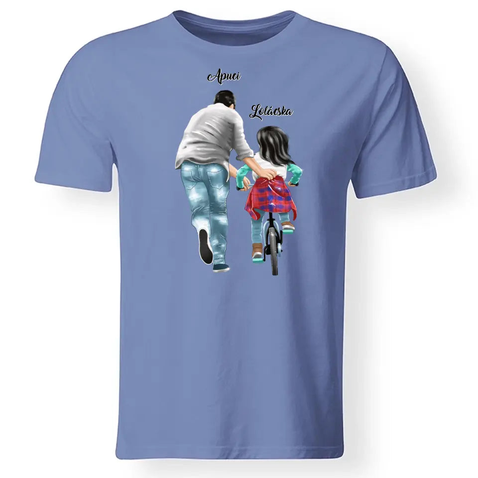 Apa-lánya biciklis póló