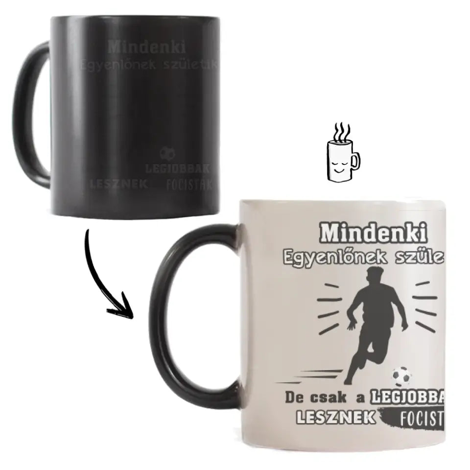 Csak a legjobbak lesznek focisták, egyedi neves bögre