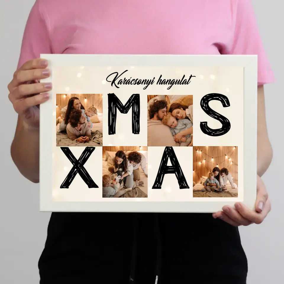 Karácsonyi XMAS falikép 4 képpel