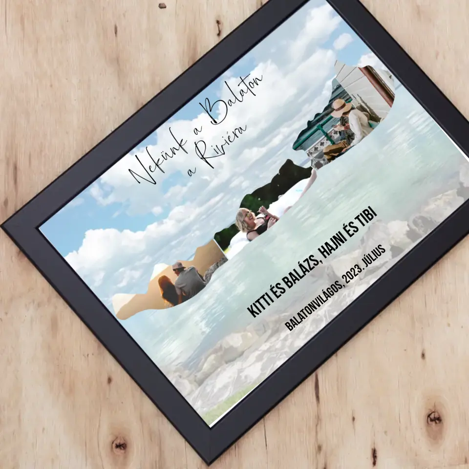 Balatoni nyaralás emlék falikép 3 képpel
