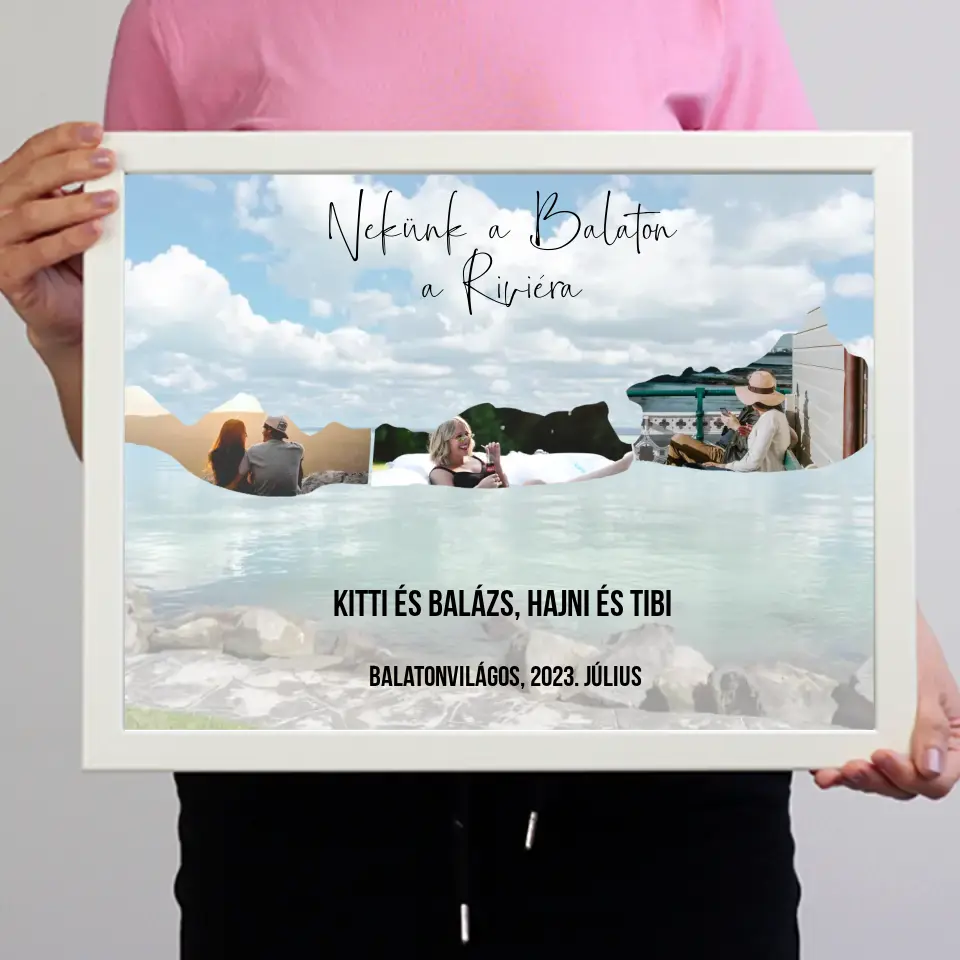 Balatoni nyaralás emlék falikép 3 képpel