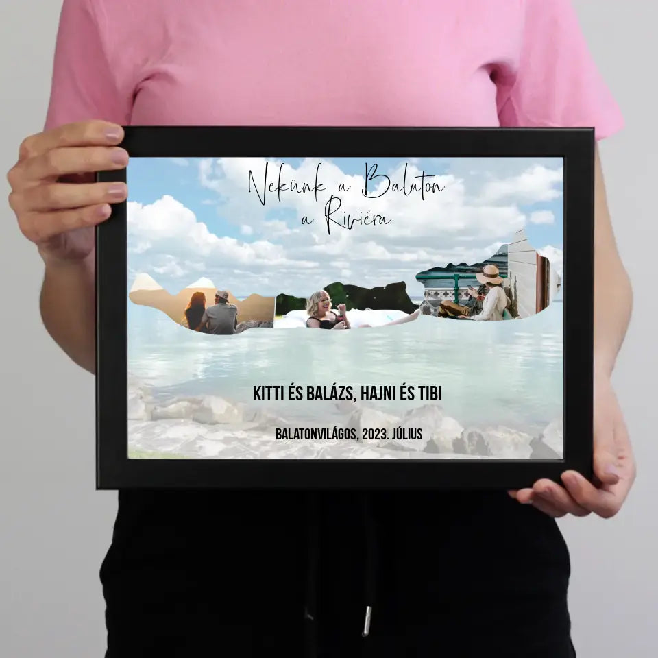 Balatoni nyaralás emlék falikép 3 képpel