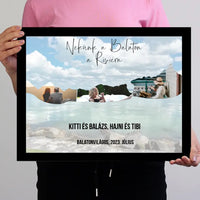 Balatoni nyaralás emlék falikép 3 képpel