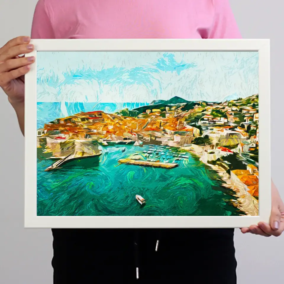 Horvátországi nyaralás emlékőrző fekvő falikép