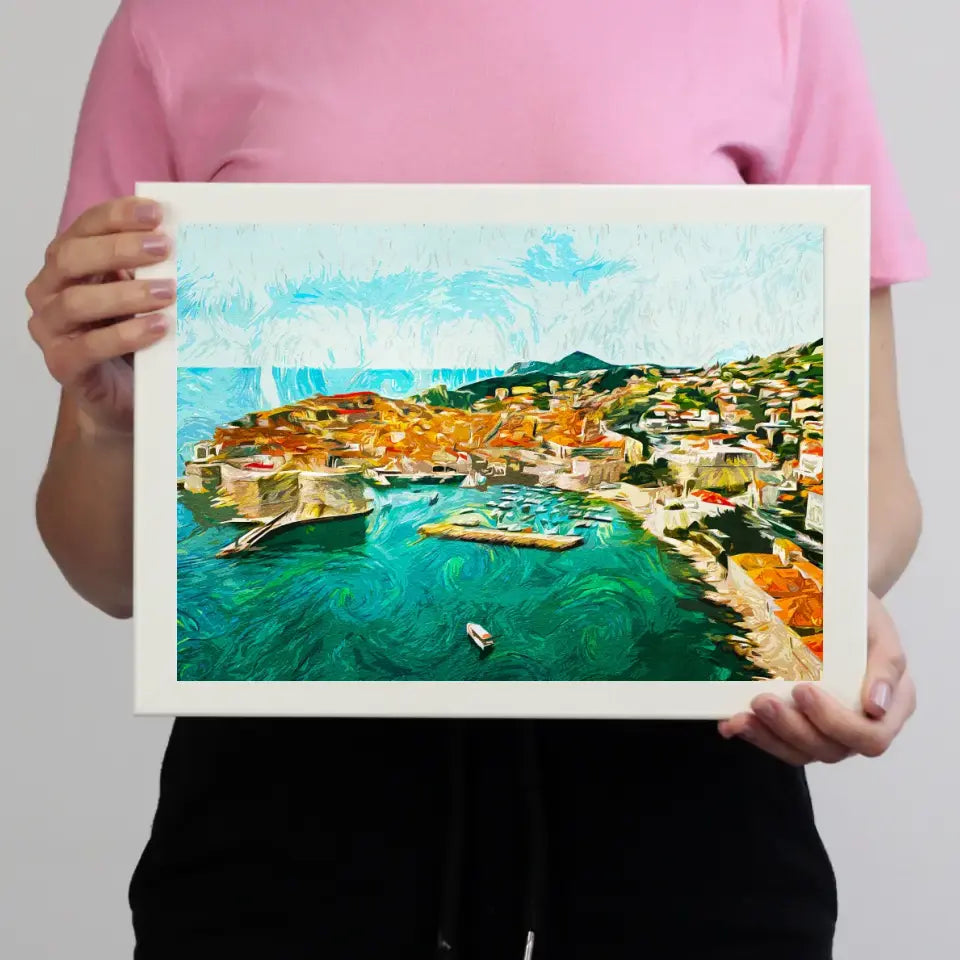 Horvátországi nyaralás emlékőrző fekvő falikép