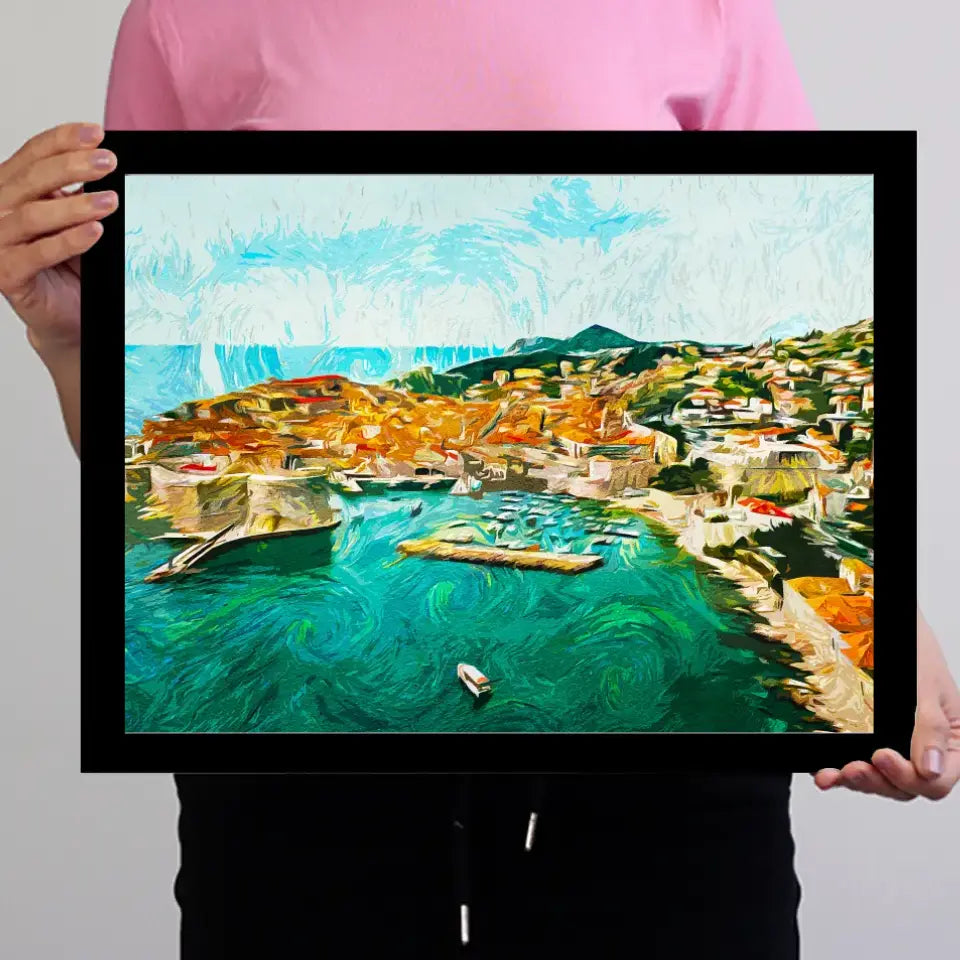 Horvátországi nyaralás emlékőrző fekvő falikép