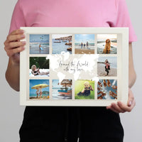 10 képes montázs falikép világtérképpel