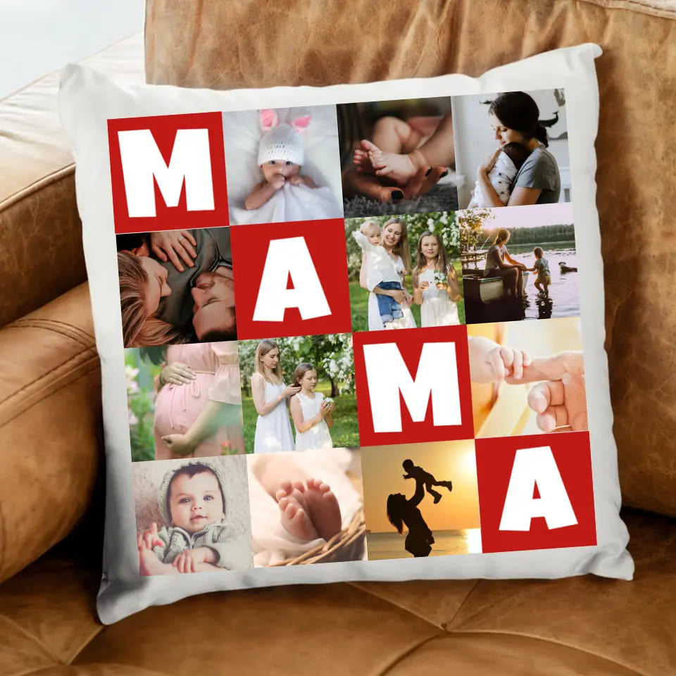 Egyedi 12 képes párna Mamáknak