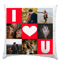 I Love You egyedi fényképes párna