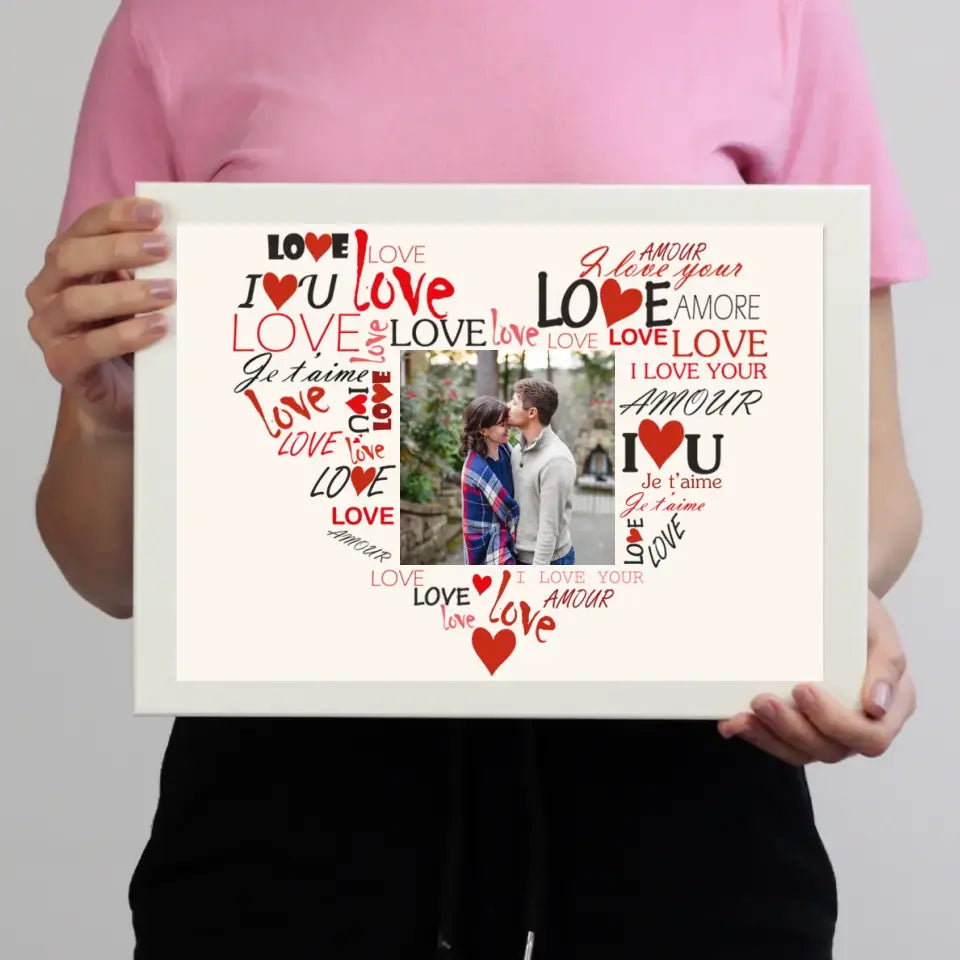 Egyedi falikép szerelmes keretben
