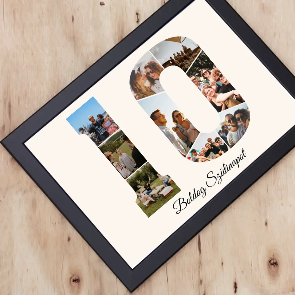 Tizes szülinapi montázs falikép