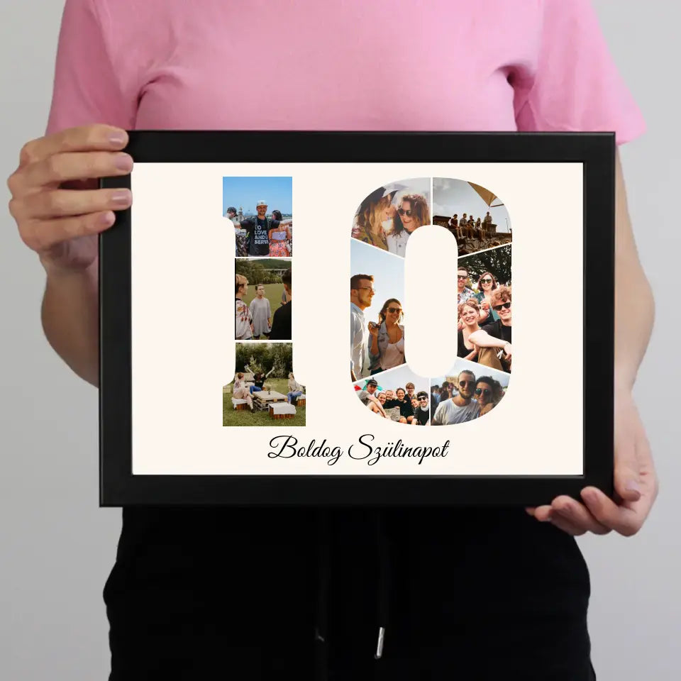 Tizes szülinapi montázs falikép