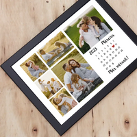 Fotómontázs falikép naptárral