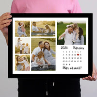 Fotómontázs falikép naptárral