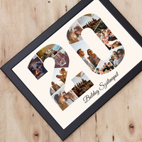 Húszas szülinapi montázs falikép