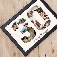 Harmincas szülinapi montázs falikép