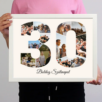 Harmincas szülinapi montázs falikép