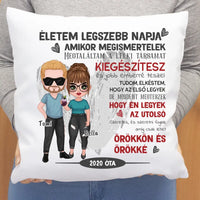 Életem legszebb napja szerkeszthető karakteres valentin napi párna