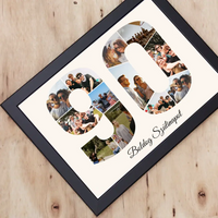 Kilencvenes szülinapi montázs falikép