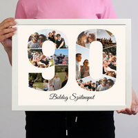 Kilencvenes szülinapi montázs falikép