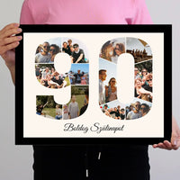Kilencvenes szülinapi montázs falikép