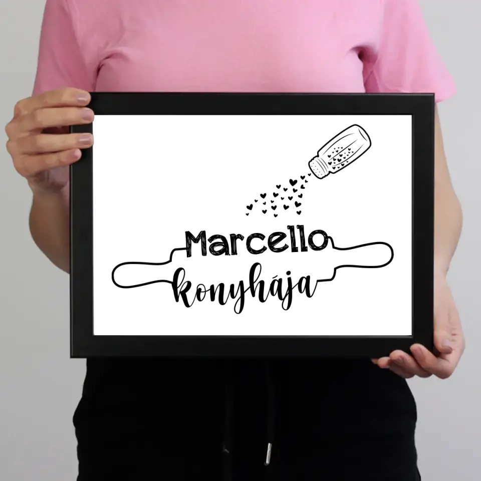 Konyhai falikép névvel