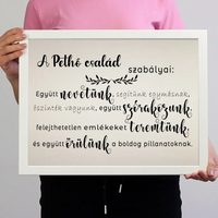 A család szabályai falikép