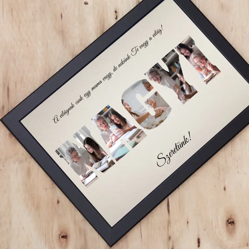 Nagyi feliratos falikép