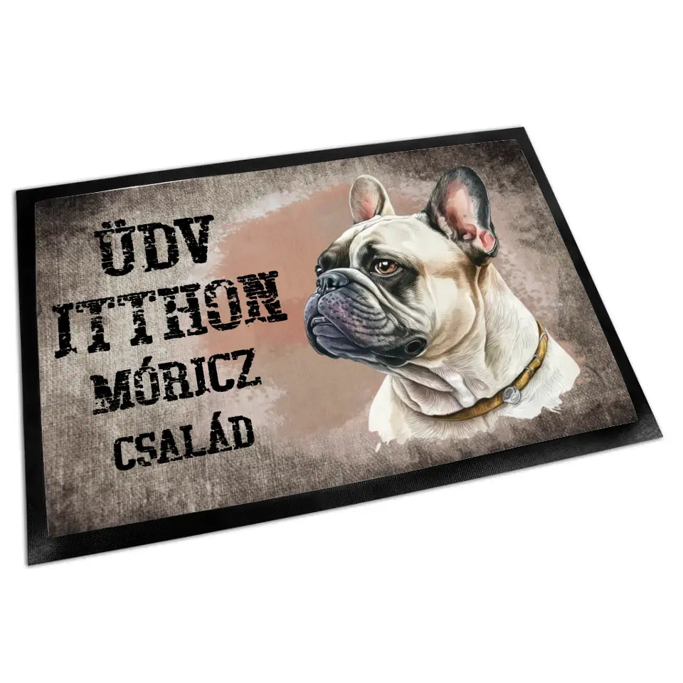 Egyedi lábtörlő választható kutyával