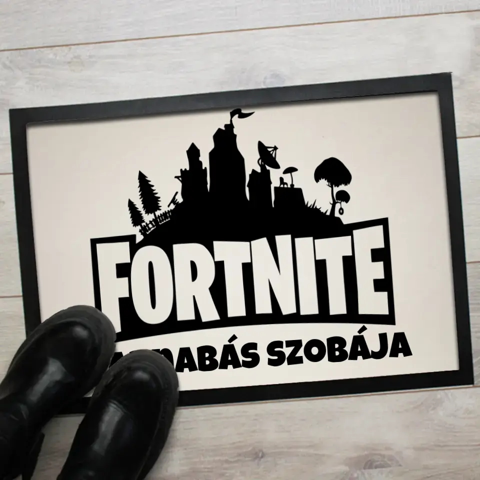 Fortnite lábtörlő egyedi névvel