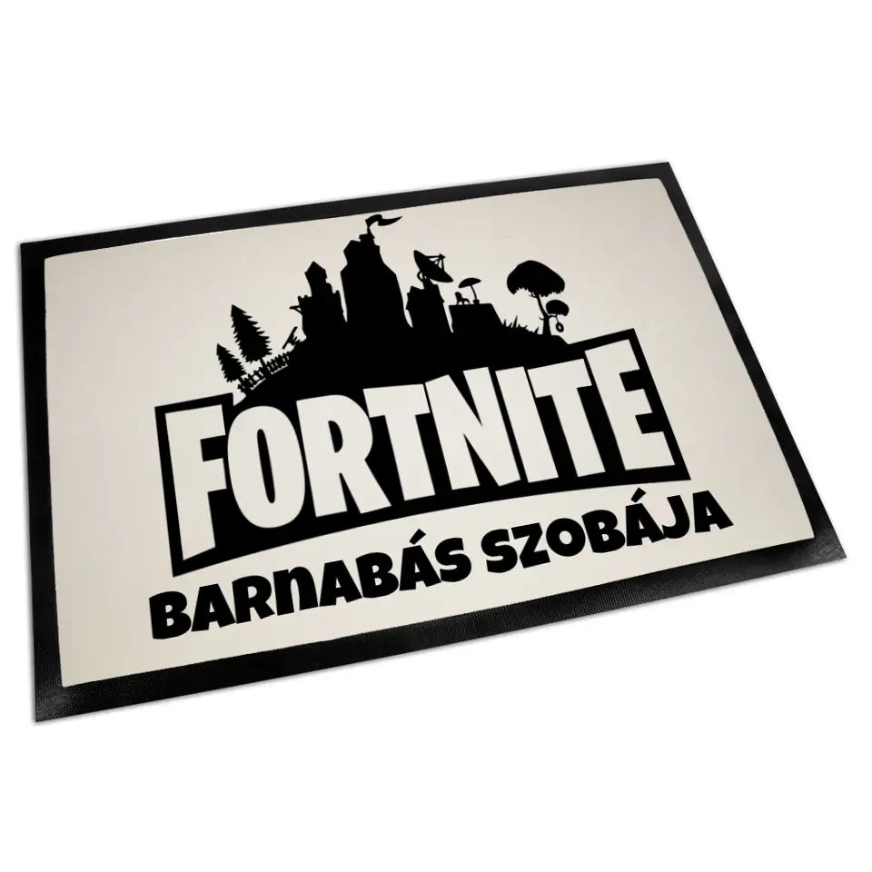 Fortnite lábtörlő egyedi névvel