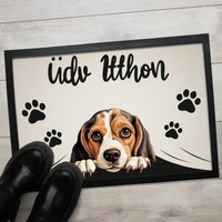Üdv itthon lábtörlő választható kutyával