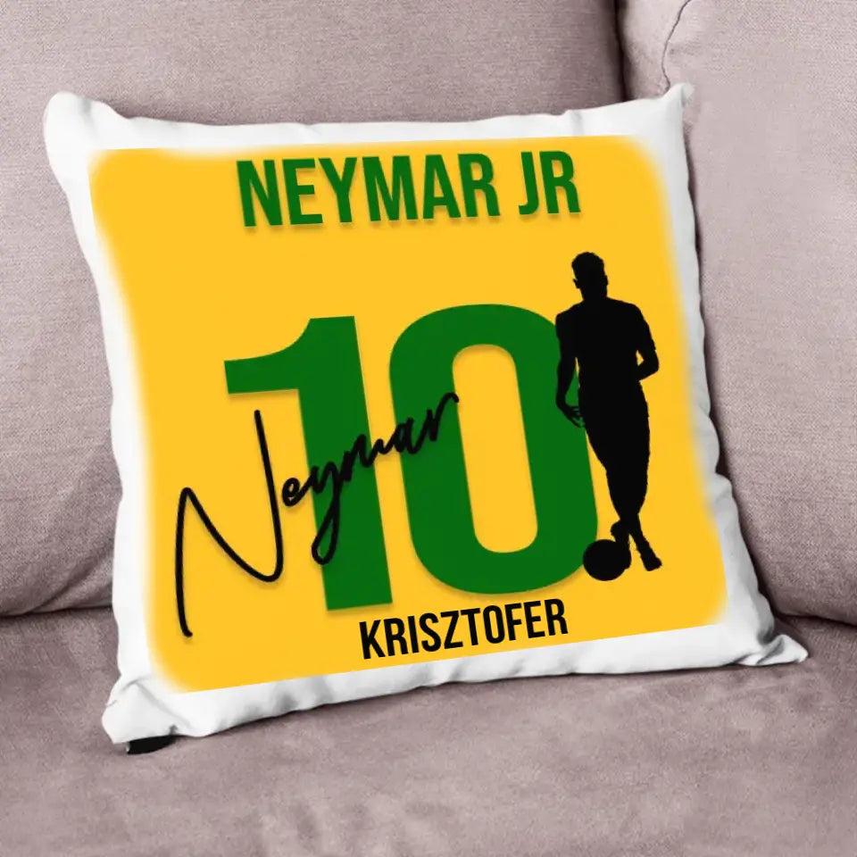 Neymar mezes párna aláírással  