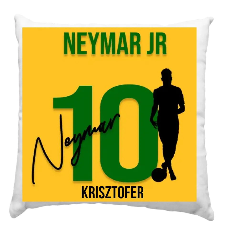 Neymar mezes párna aláírással  