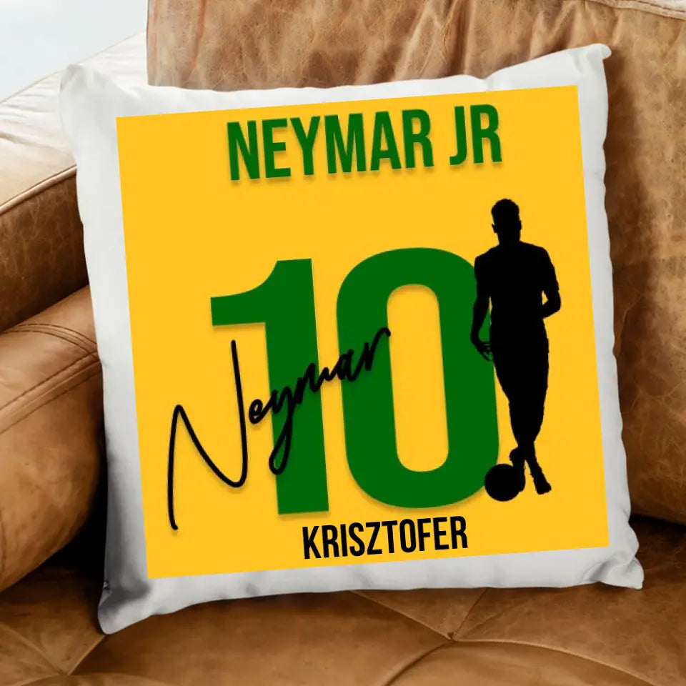 Neymar mezes párna aláírással  