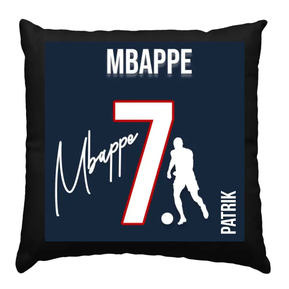 Mbappe mezes párna aláírással 