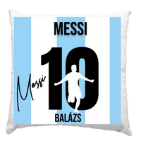 Messi mezes párna aláírással