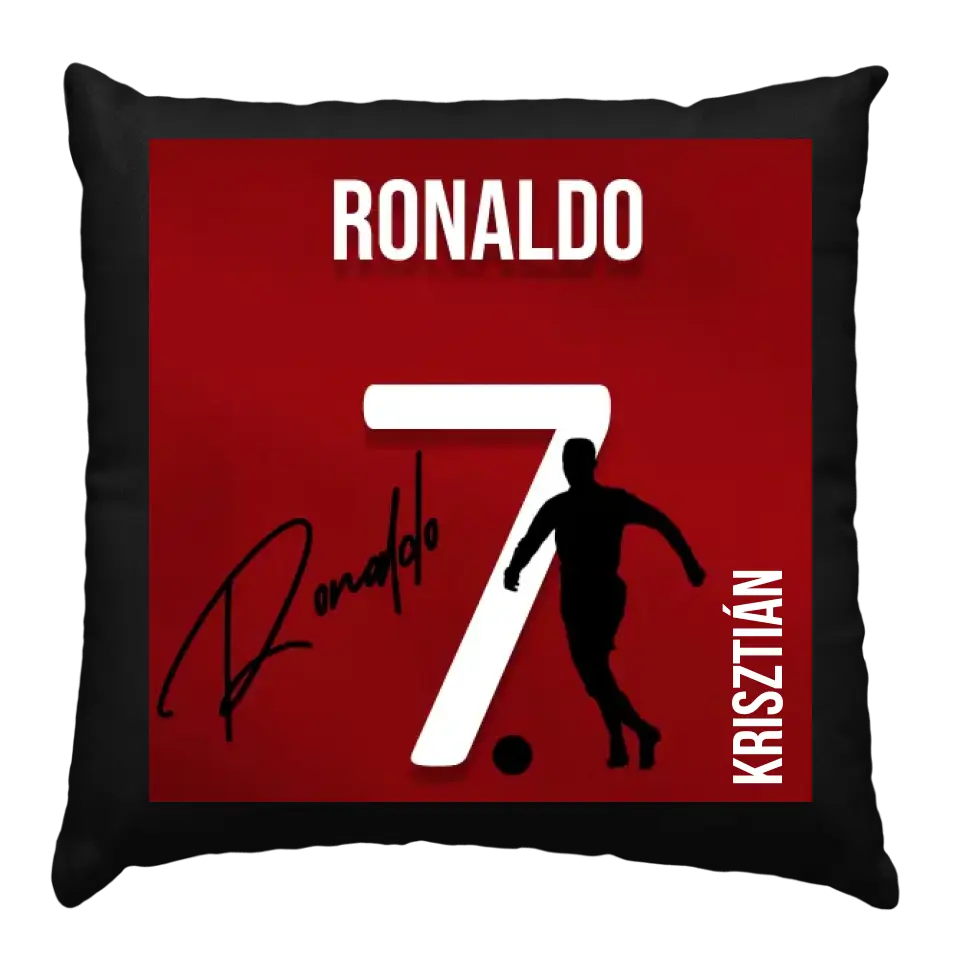 Ronaldo mezes párna aláírással 