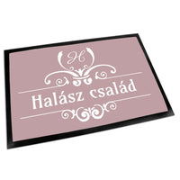 Családosneves egyedi lábtörlő