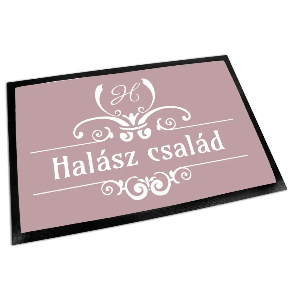 Családosneves egyedi lábtörlő